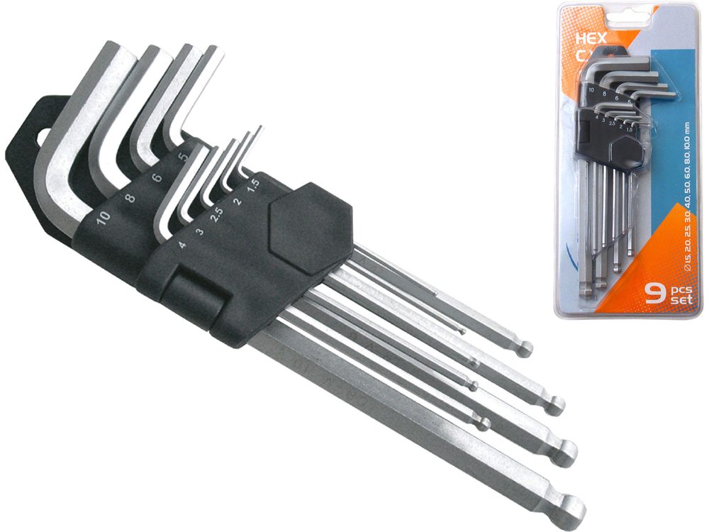 Sada imbus klíčů EXTOL PREMIUM 1,5-10mm, 9ks 6609 - Obrázek 2