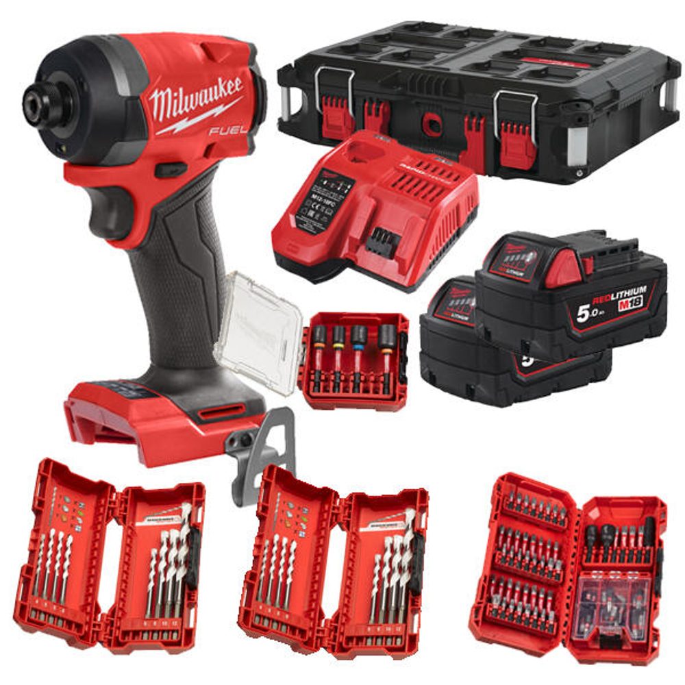 Aku rázový utahovák Milwaukee M18 FID3100P-502P COMBO KIT IN2 Aku rázový utahovák Milwaukee M18 FID3100P-502P COMBO KIT IN2