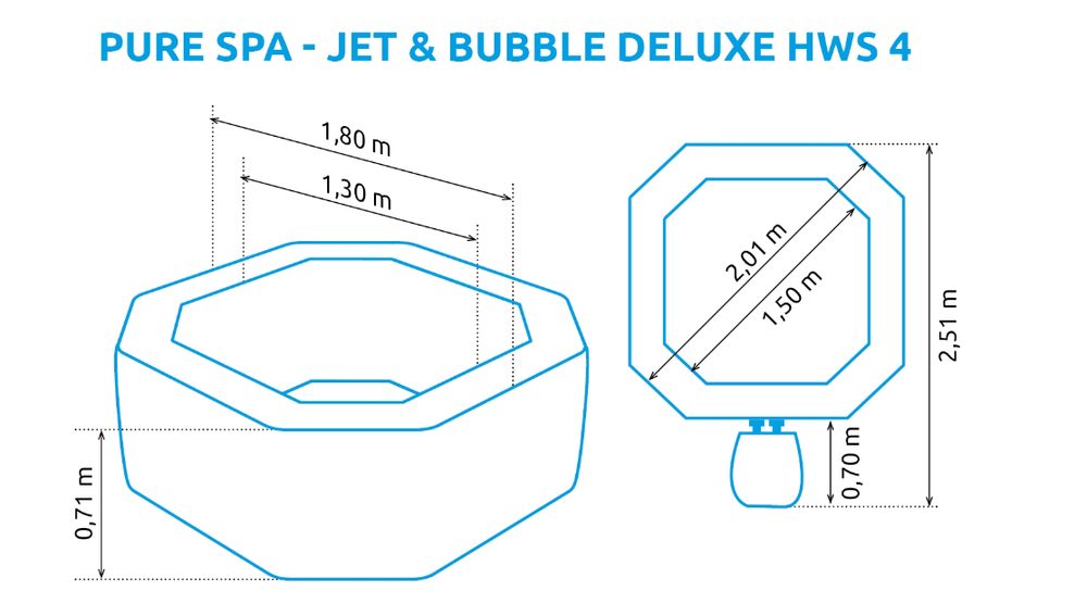 Vířivka Intex Pure Spa Jet & Bubble Deluxe HWS 4 11400242 - Obrázek 2