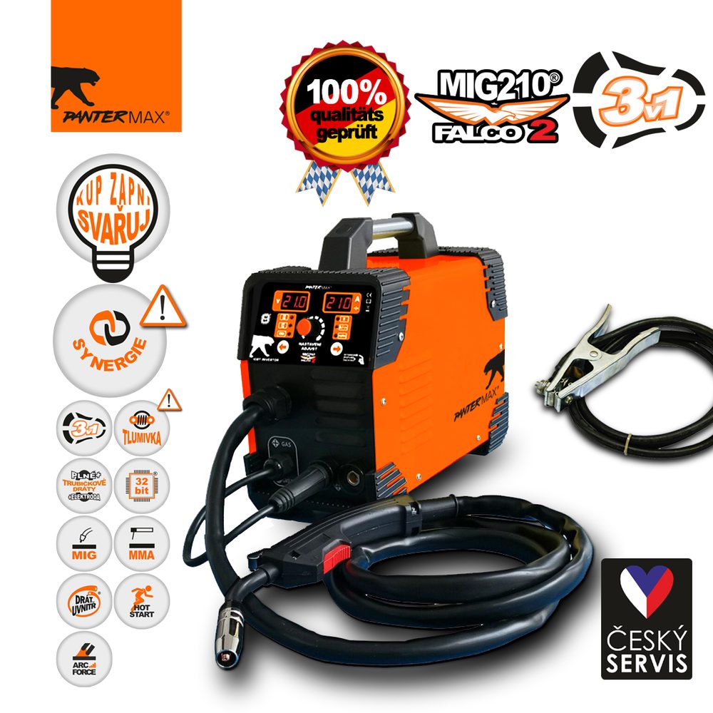 Invertorová svářečka MIG/MMA PANTERMAX MIG210FALCO 2! - Obrázek 2