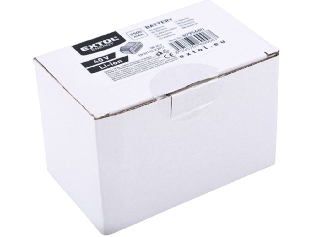 Akumulátor EXTOL INDUSTRIAL 40V 2,5 Ah 8795680 - Obrázek 2