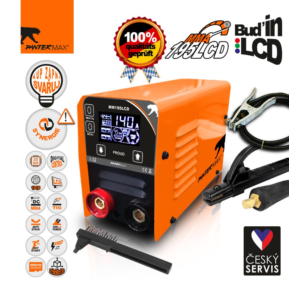 Elektrická invertorová svářečka PANTERMAX MMA195LCD - Obrázek 2