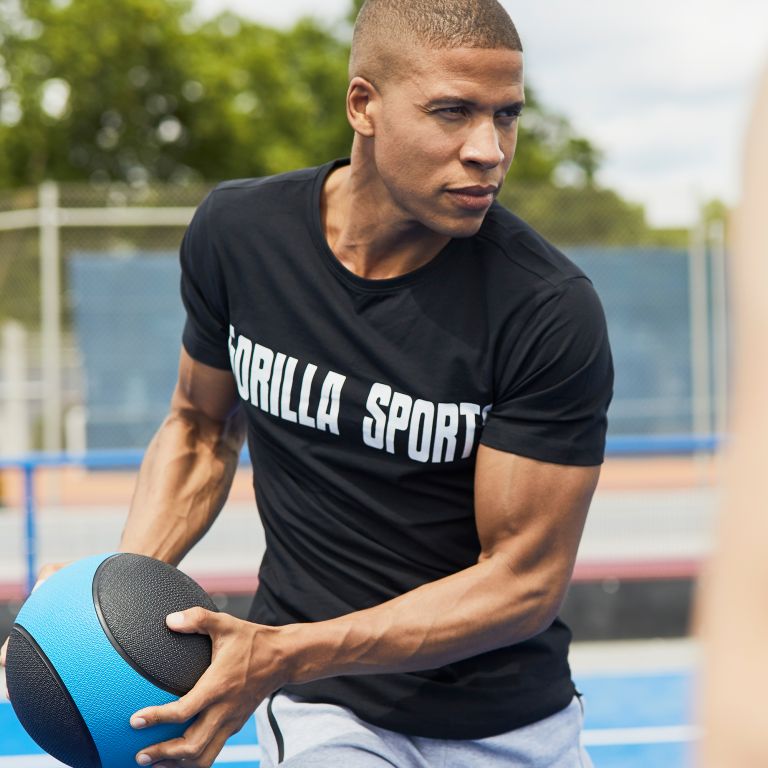 Gorilla Sports Medicinbal, oranžový/černý, 3 kg - Obrázek 2