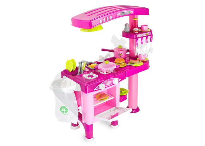 G21 24513 Dětská kuchyňka velká s příslušenstvím růžová - Obrázek 2