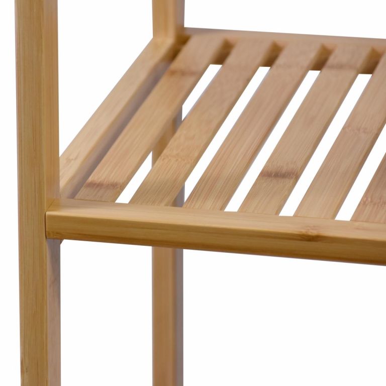 Bambusový regál, 5 polic, čtvercový 33 x 33 x 146 cm - Obrázek 2