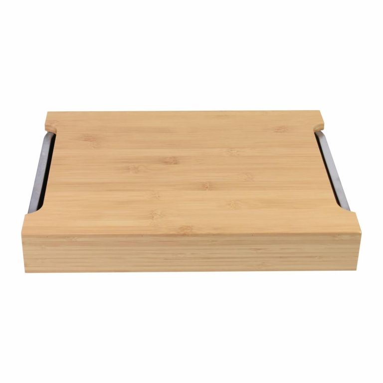 Bambusové prkénko, hliníkové odkapávače, 40 x 30 x 6 cm - Obrázek 2