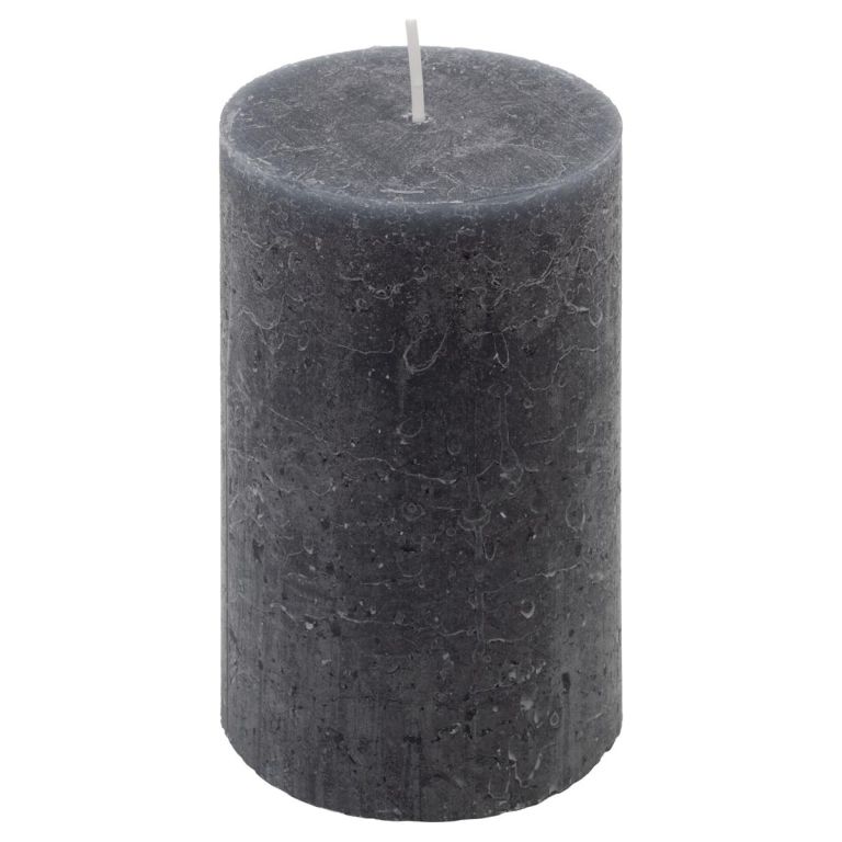 Antracit parafínová svíčka rustikální 11,5 cm, 40h sada 6 ks - Obrázek 2