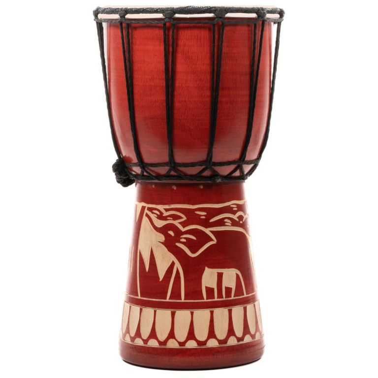 Dětský buben Djembe, slon, ručně vyráběný, 30 cm Dětský buben Djembe, slon, ručně vyráběný, 30 cm
