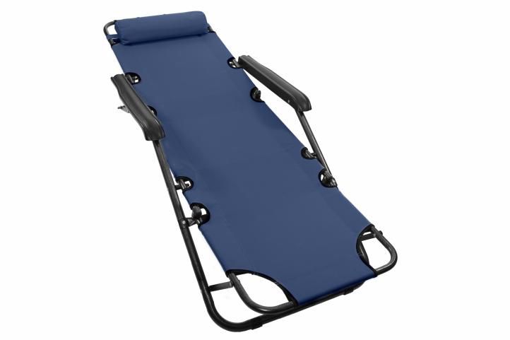 29462 Garthen Skládací zahradní lehátko, 155 x 46 cm, modrá - Obrázek 2