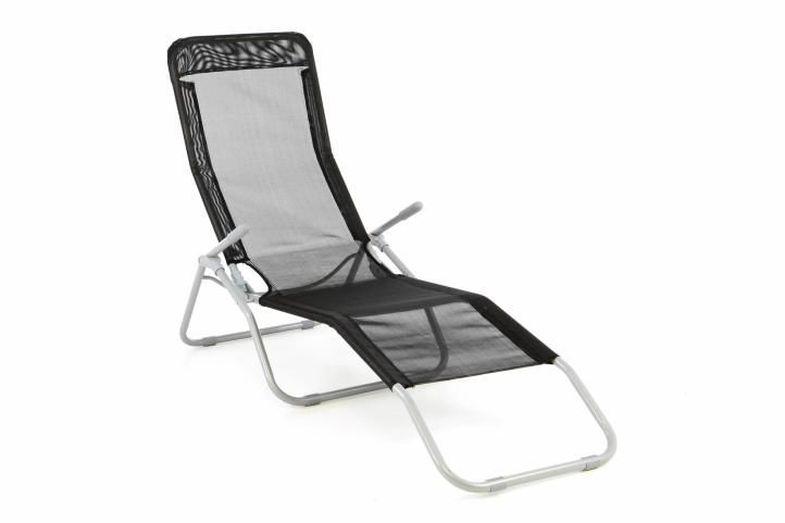 40043 Garthen Zahradní skládací lehátko, 160×48,5×100 cm, černé 40043 Garthen Zahradní skládací lehátko, 160×48,5×100 cm, černé