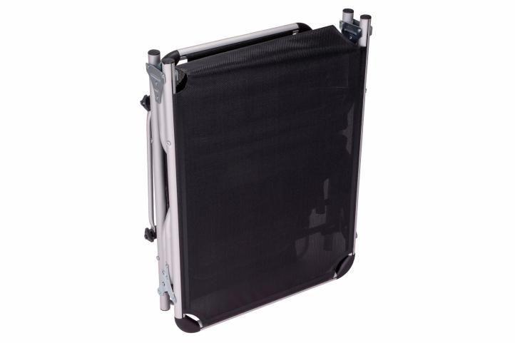 61123 Zahradní lehátko – skládací, stínicí stříška, černé, 187 cm - Obrázek 2