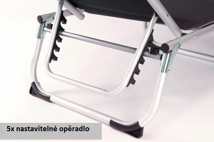 75903 Zahradní lehátko, skládací, stínicí stříška, antracit 187 cm - Obrázek 2