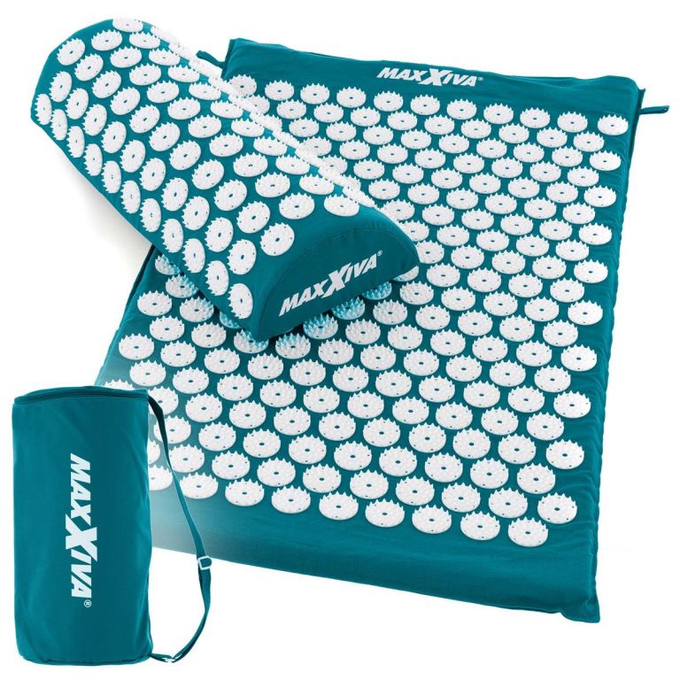81549 MAXXIVA Akupresurní podložka s polštářem, 75×42 cm, petrolej 81549 MAXXIVA Akupresurní podložka s polštářem, 75×42 cm, petrolej