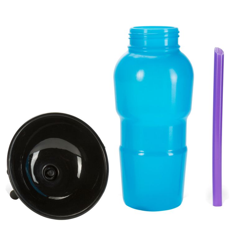 Láhev na vodu s miskou pro psa, modrá Láhev na vodu s miskou pro psa, modrá