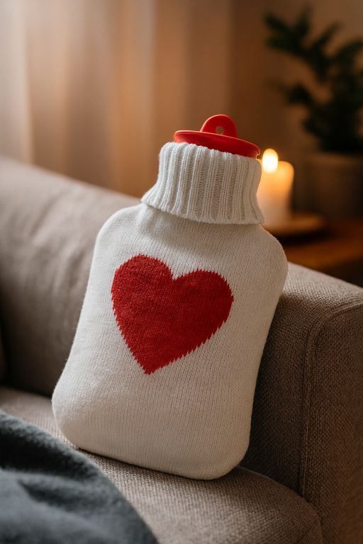 Termofor – nahřívací lahev Snoozy 2L s obalem SRDCE Termofor – nahřívací lahev Snoozy 2L s obalem SRDCE