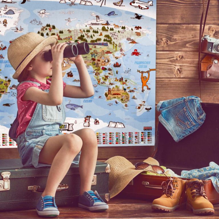 Dětská vzdělávací mapa světa 140 x 100 cm - španělský jazyk - Obrázek 2