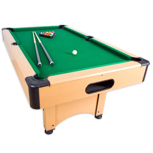 GamesPlanet® 1416 Kulečníkový stůl pool billiard kulečník s vybavením, 6 ft, sv. dřevo - Obrázek 2