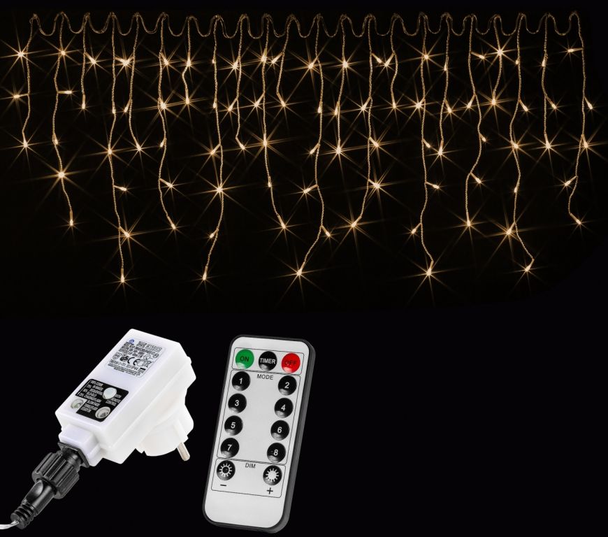VOLTRONIC® 59793 Vánoční světelný déšť 400 LED teple bílá – 10 m + ovladač VOLTRONIC® 59793 Vánoční světelný déšť 400 LED teple bílá – 10 m + ovladač