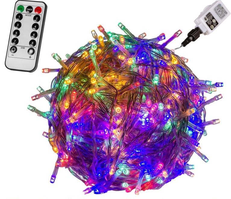 VOLTRONIC® 62884 Vánoční řetěz – 600 LED, barevný + ovladač VOLTRONIC® 62884 Vánoční řetěz – 600 LED, barevný + ovladač