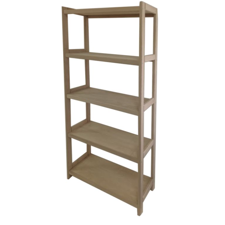 89566 Gaboni Dřevěný bukový regál, 5 polic, 173 x 70 x 33 cm 89566 Gaboni Dřevěný bukový regál, 5 polic, 173 x 70 x 33 cm