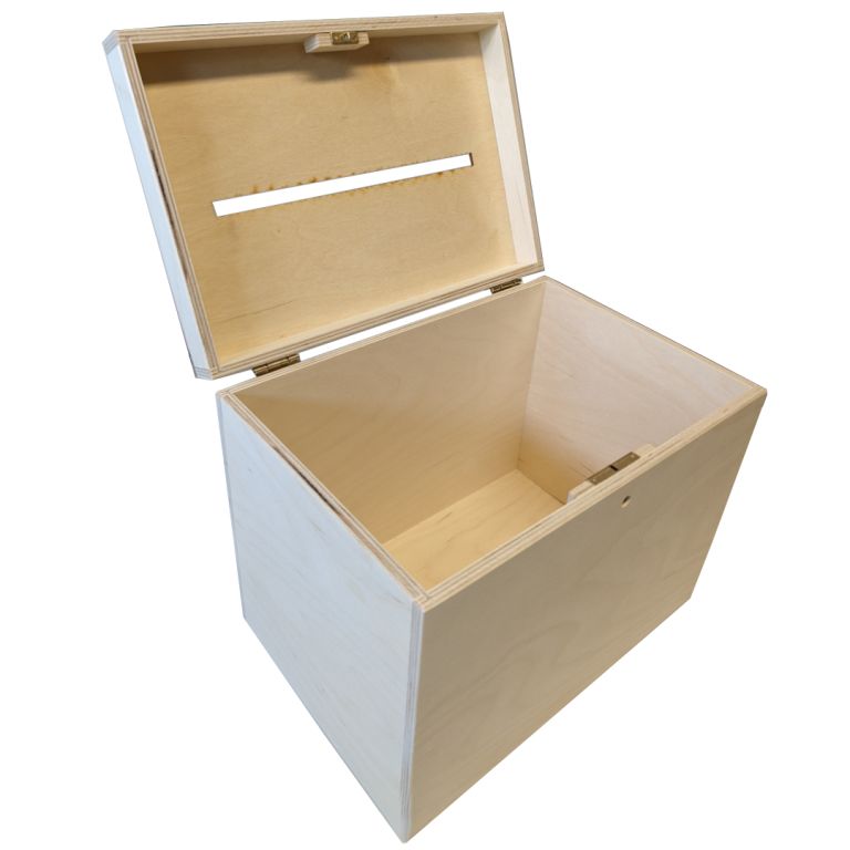 91424 Dřevěný box na svatební dary a přání, velký, 30 x 24 x 20 cm - Obrázek 2