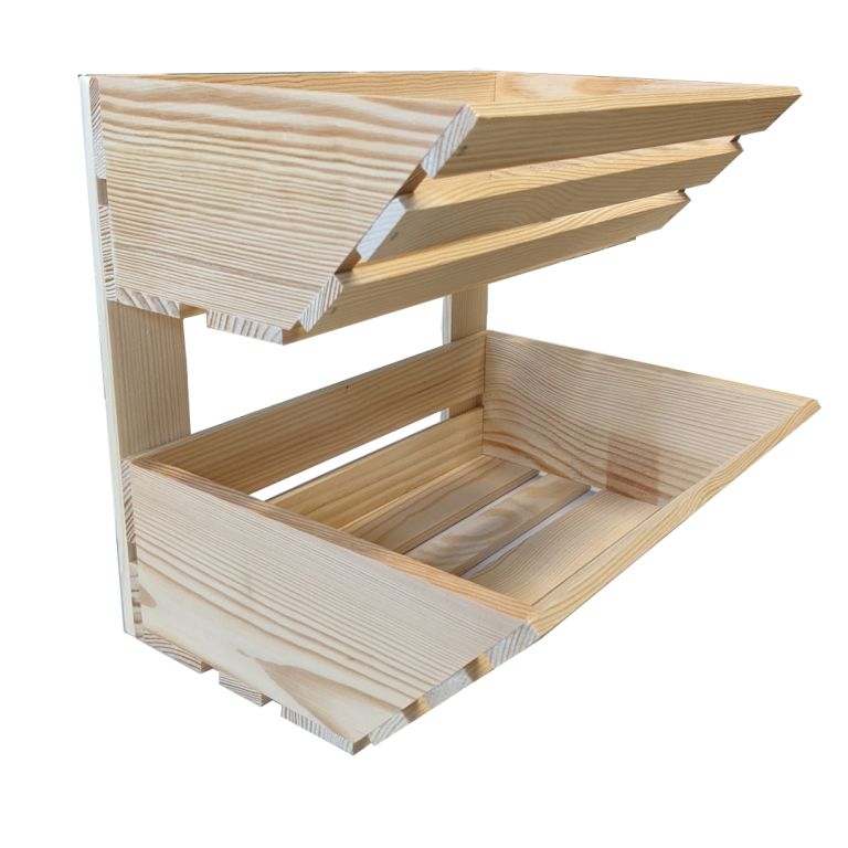 Gaboni 91633 Dřevěná dvoupatrová bedýnka na ovoce , 30 x 13x x40 cm Gaboni 91633 Dřevěná dvoupatrová bedýnka na ovoce , 30 x 13x x40 cm