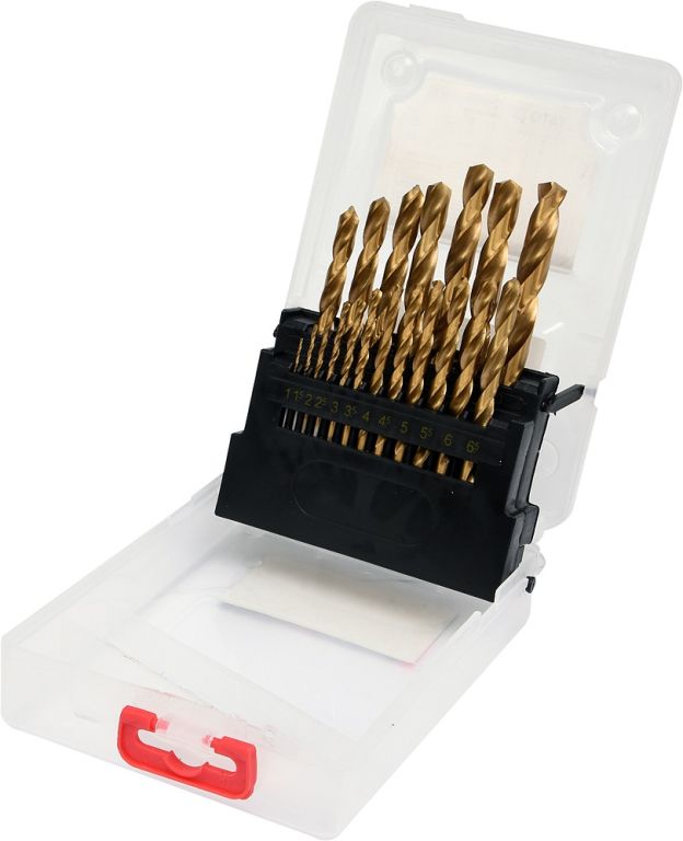 Sada vrtáků do železa HSS-TiN 19ks 1-10mm Sada vrtáků do železa HSS-TiN 19ks 1-10mm