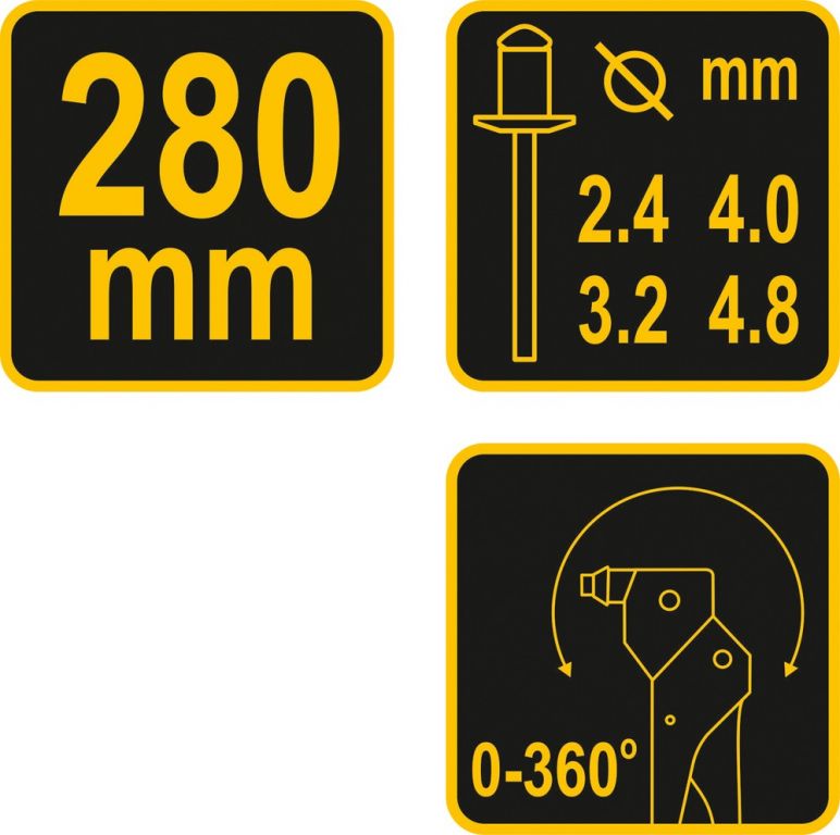 Vorel Nýtovací kleště 280 mm otočné - Obrázek 2