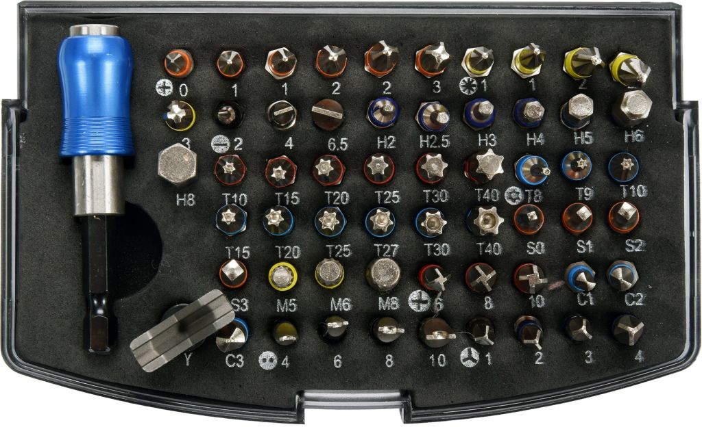 Cattara Sada bitů s adaptérem 1/4″ 59ks Cattara Sada bitů s adaptérem 1/4″ 59ks