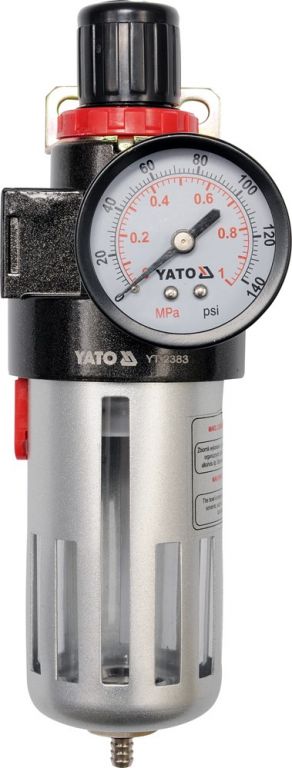 YATO YT-2383 Regulátor s filtrem/odlučovačem 1/2″ YATO YT-2383 Regulátor s filtrem/odlučovačem 1/2″