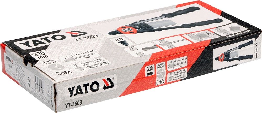 Yato Nýtovací kleště pákové 3,2-6,4mm 330mm CrMo - Obrázek 2