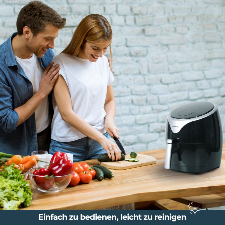 74076 Jago Horkovzdušná fritéza, černá, 1700 W - Obrázek 2