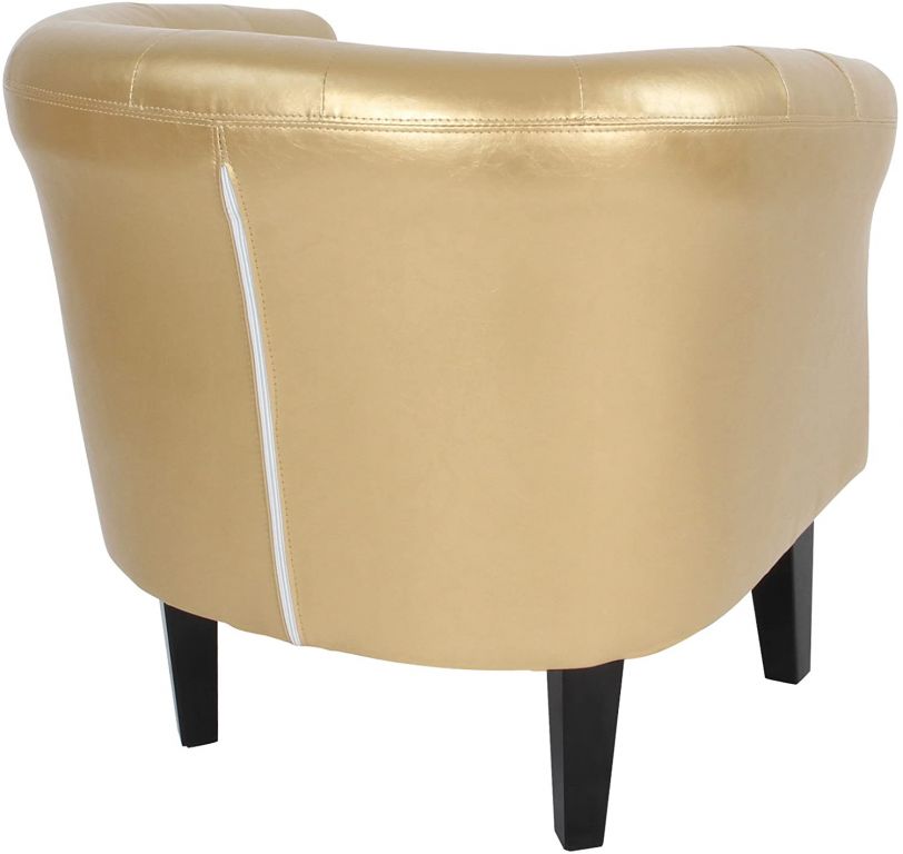 76082 Miadomodo Křeslo Chesterfield, 58 x 71 x 70 cm, zlaté - Obrázek 2