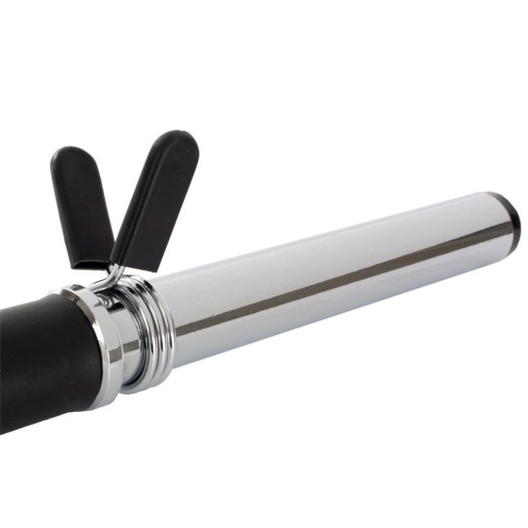 Posilovací tyč s pěnovým madlem, 120 cm, pružinové uzávěry - Obrázek 2