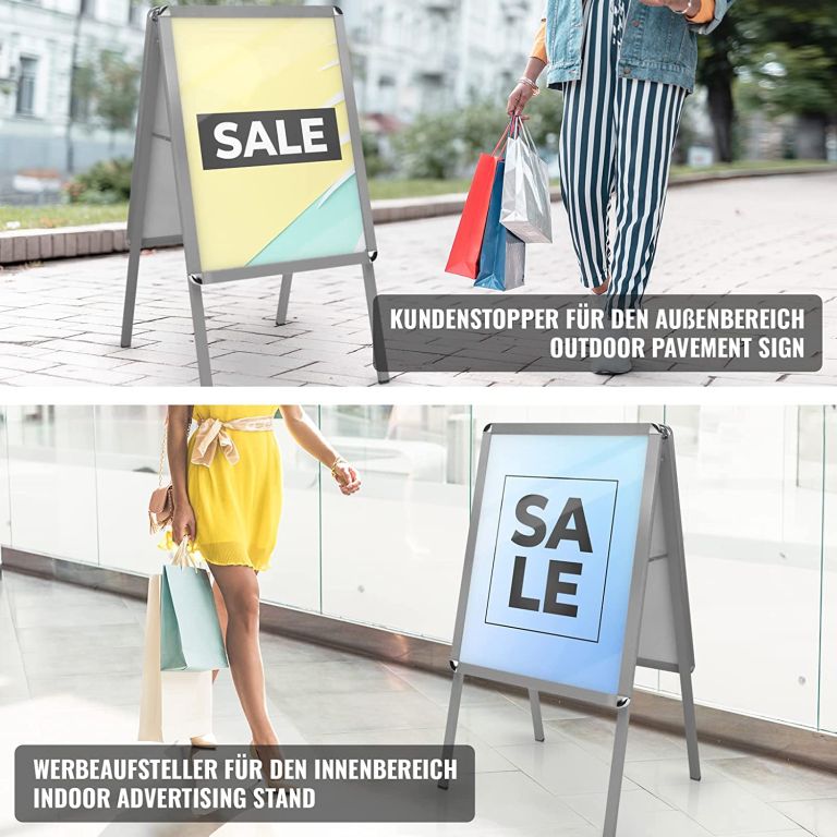 Jago 92691 JAGO Oboustranný stojan 64 x 122 x 7,5 cm, hliník - Obrázek 2