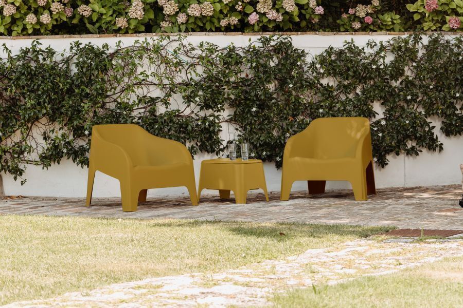 PETRA plastový stůl + box, okrová - Obrázek 2