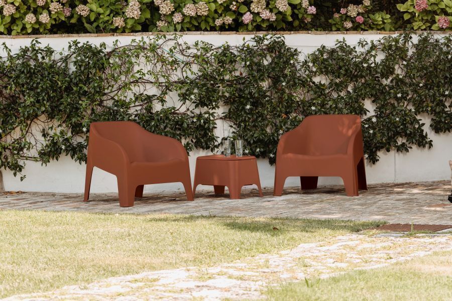 PETRA plastový stůl + box, terracotta - Obrázek 2