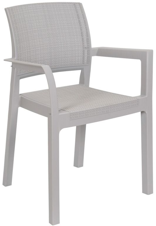 ALBA plastové křeslo, šedá ALBA plastové křeslo, šedá