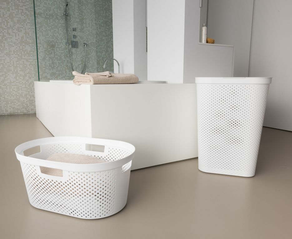 CURVER 41084 Koš na špinavé prádlo s víkem 59L koš na prádlo - bílý - Obrázek 2