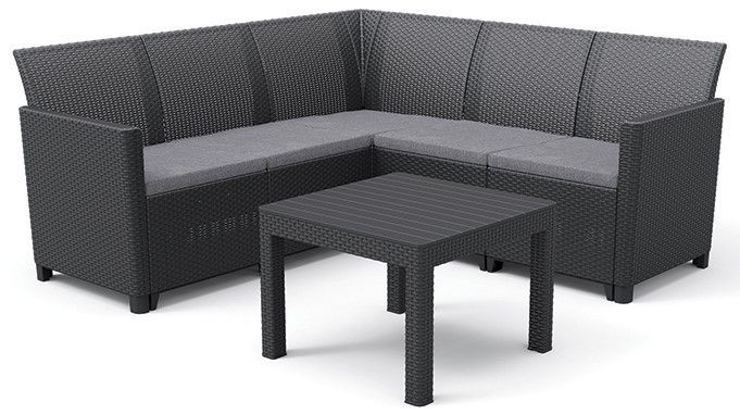 Allibert 91122 CLAIRE 5 SEAT CORNER set, grafit Allibert 91122 CLAIRE 5 SEAT CORNER set, grafit
