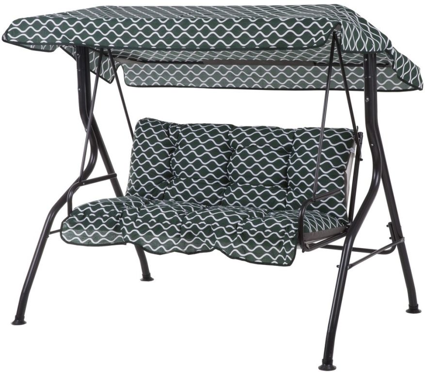 LUNA kovová zahradní houpačka, vlnky LUNA kovová zahradní houpačka, vlnky