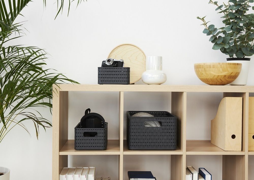 Rotho 92223 ROTHO Úložný box COUNTRY čtvercový 14 L, plast, antracit - Obrázek 2