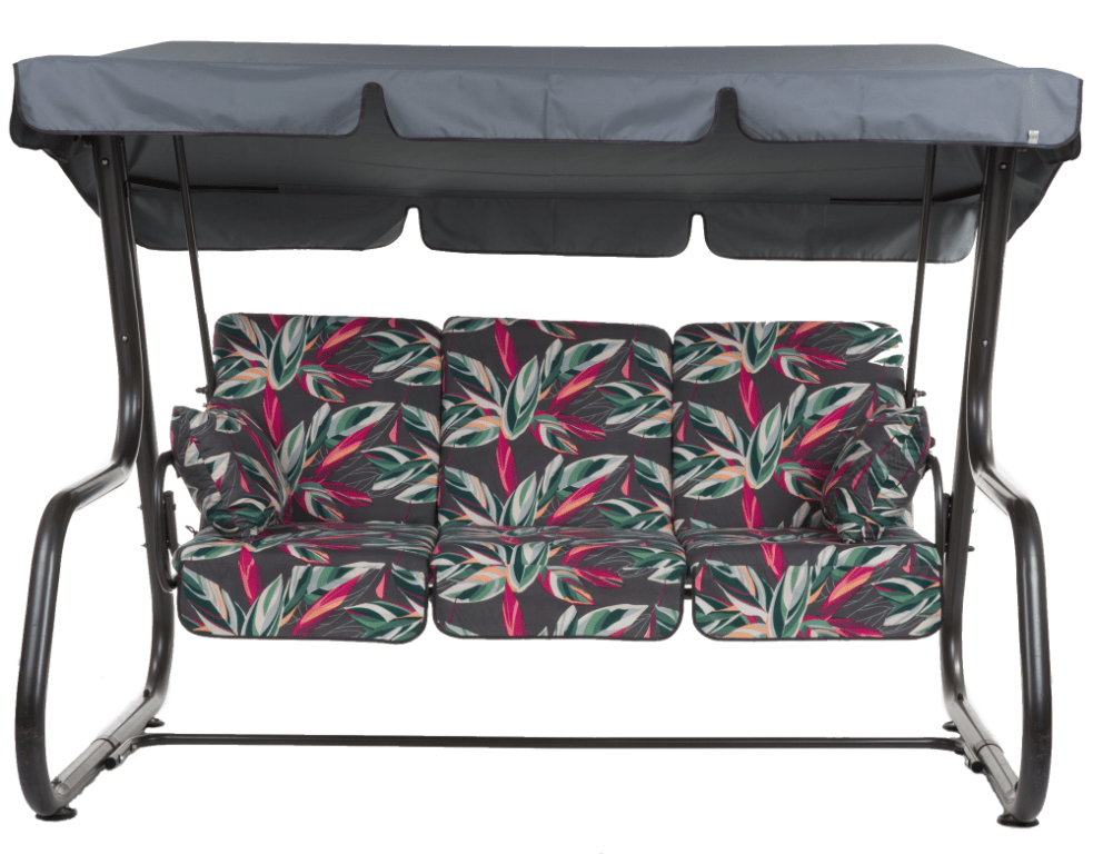 RIMINI zahradní houpačka kovová, květy, 173 x 227 x 143 cm - Obrázek 2