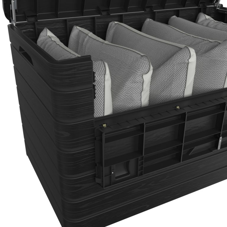 DOLOMITY zahradní plastový úložný box, 970 L, grafit - Obrázek 2