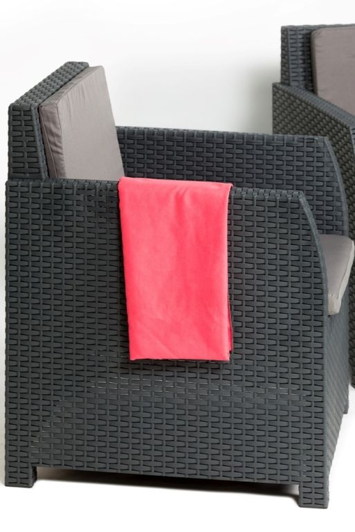 DIANA zahradní plastový set pro 4 osoby, grafit - Obrázek 2