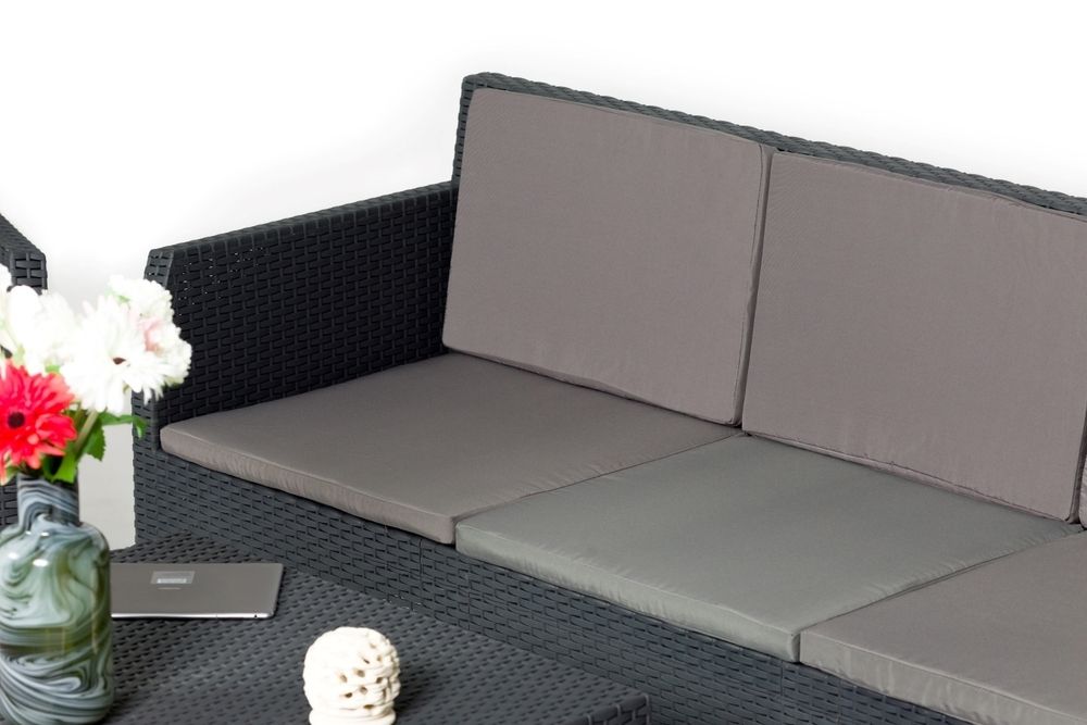 DIANA zahradní plastový set pro 5 osob, grafit - Obrázek 2