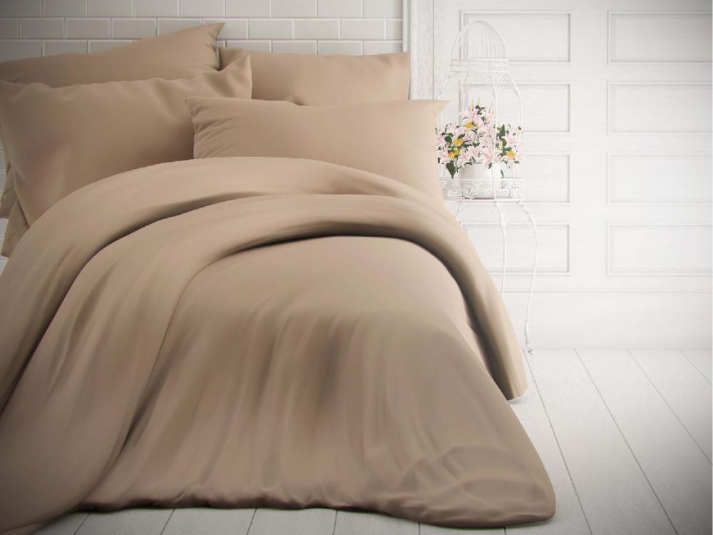 Kvalitex Francouzské bavlněné povlečení 220×200, 70x90cm béžové Kvalitex Francouzské bavlněné povlečení 220×200, 70x90cm béžové