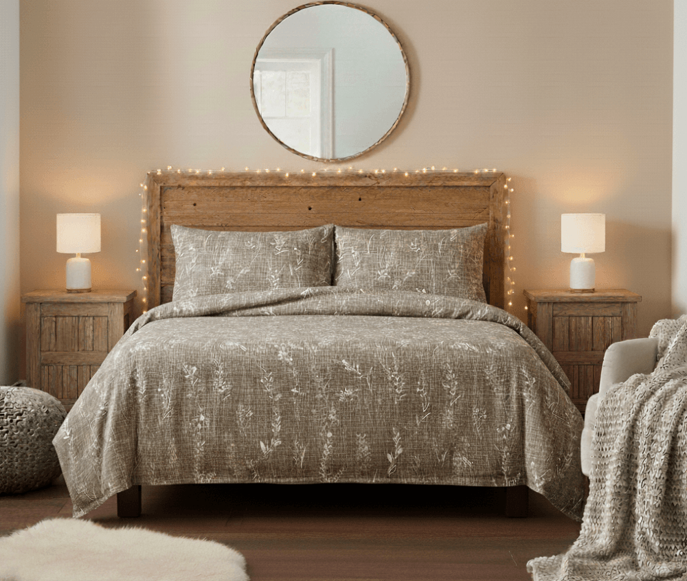 Kvalitex Flanelové povlečení 140x220, 70x90cm PODZIM béžový - Obrázek 2