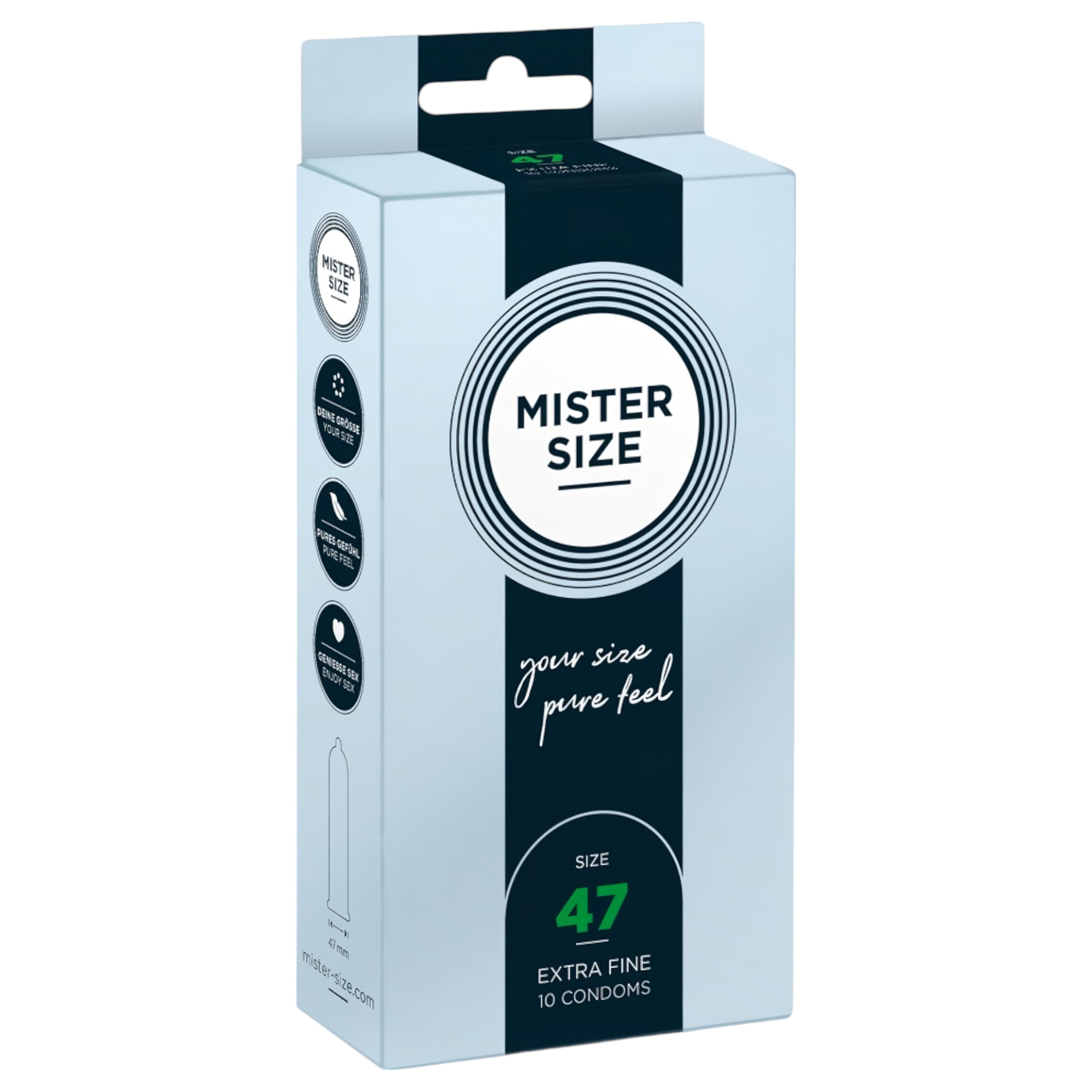 Mister Size vékony óvszer – 47mm (10db)