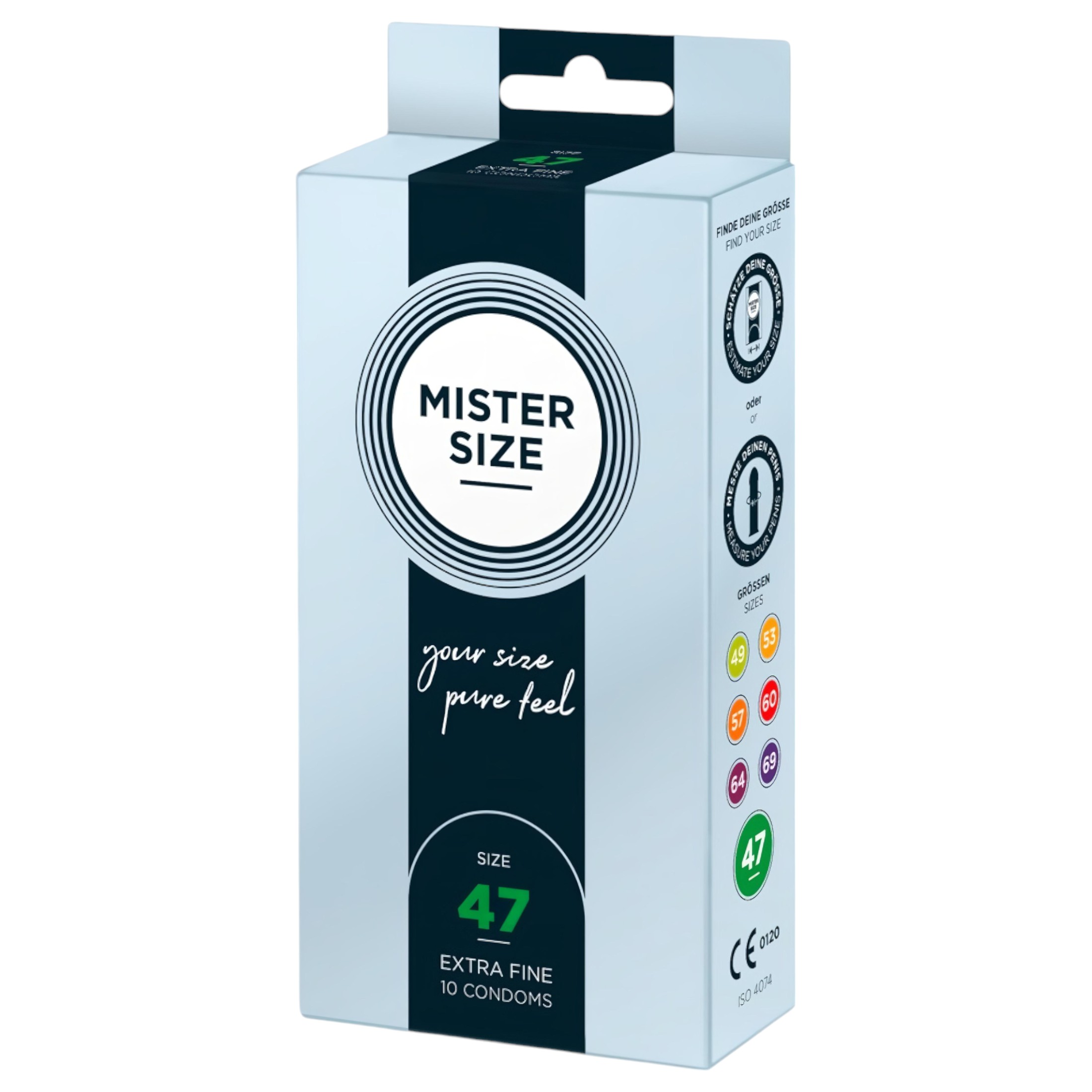 Mister Size vékony óvszer – 47mm (10db)